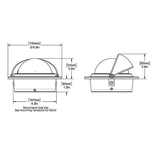 Ritchie F83 Voyager Compass  Flush Mount  Black F83