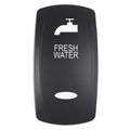 Pacer Actuator  FRESH WATER fV Series Contura Switches  Black  Laser Etched TopBottom Light EV2LEFRSH