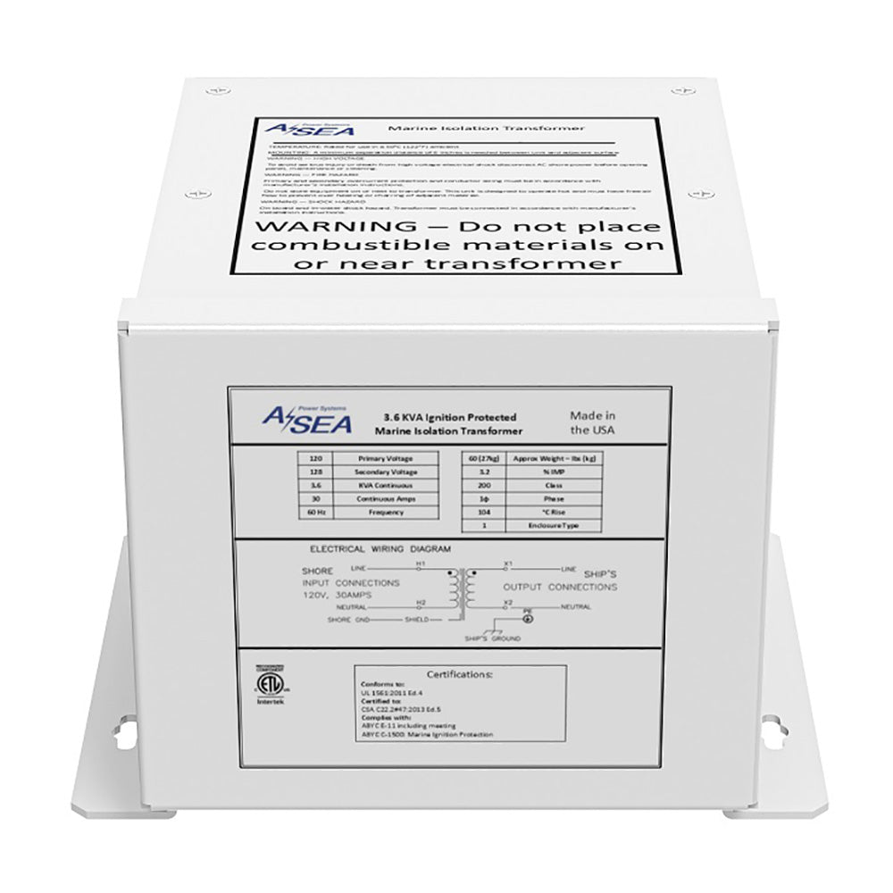 ASEA Power Systems 36 kVA Isolation Transformer 634003