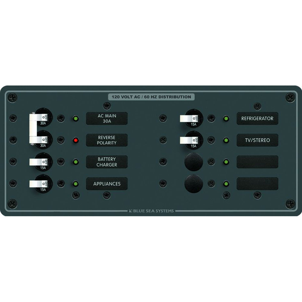 Blue Sea 8412 AC Main  6 Positions  White 8412