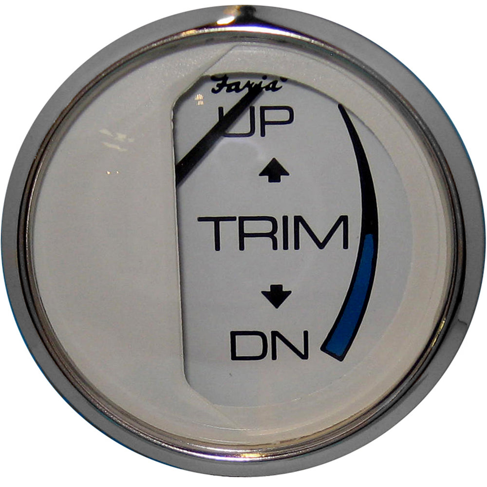 Faria Chesapeake White SS 2 Trim Gauge Mercury  Mariner  Mercruiser  Volvo DP  Yamaha  01 and Newer 13807