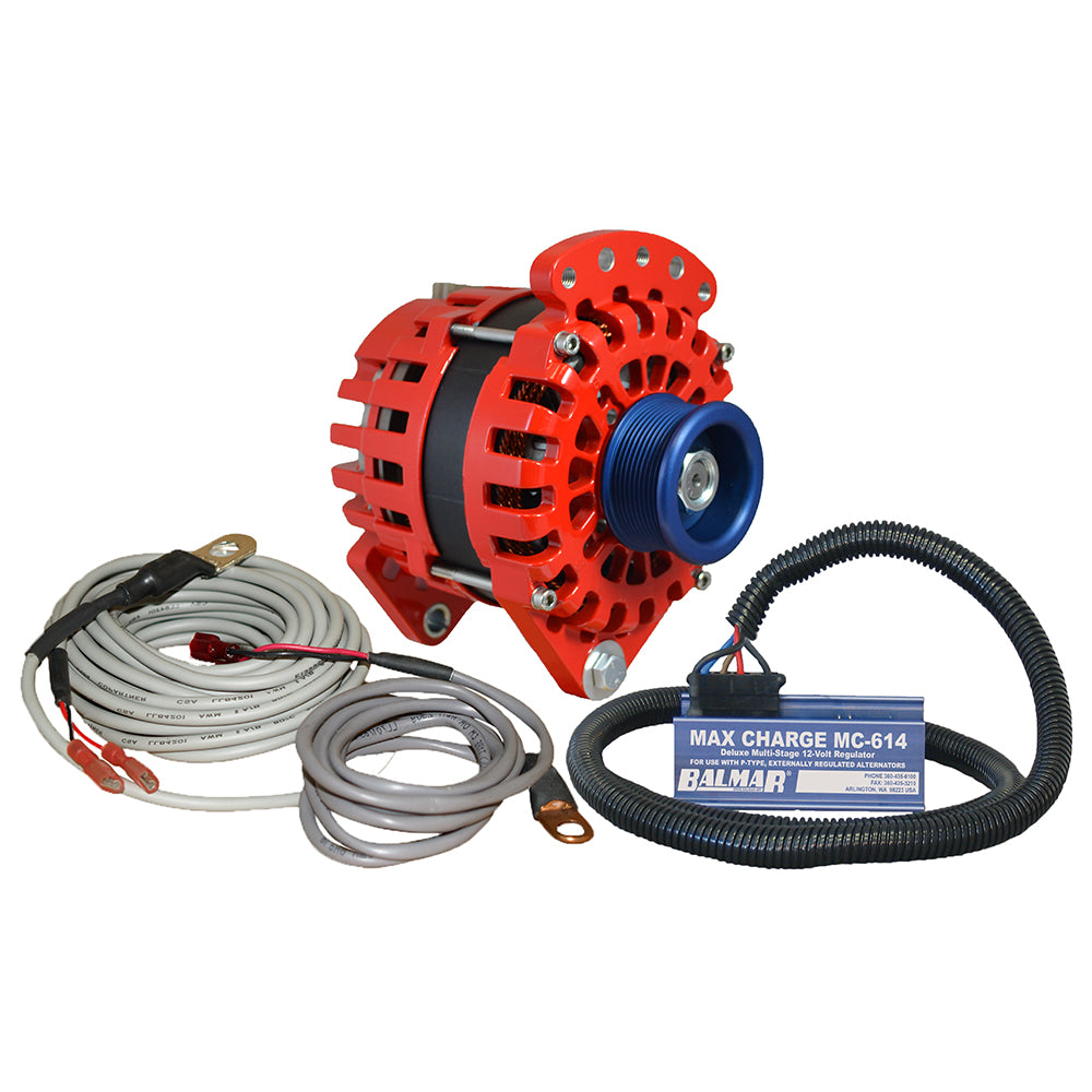 Balmar Alternator 315 Dual Foot Saddle J10 Serpentine Pulley Regulator  Temp Sensor  170A Kit  12V XTDF170J10KIT