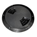 SeaDog QuarterTurn Textured Deck Plate wInternal Collar  Black  5 3363571