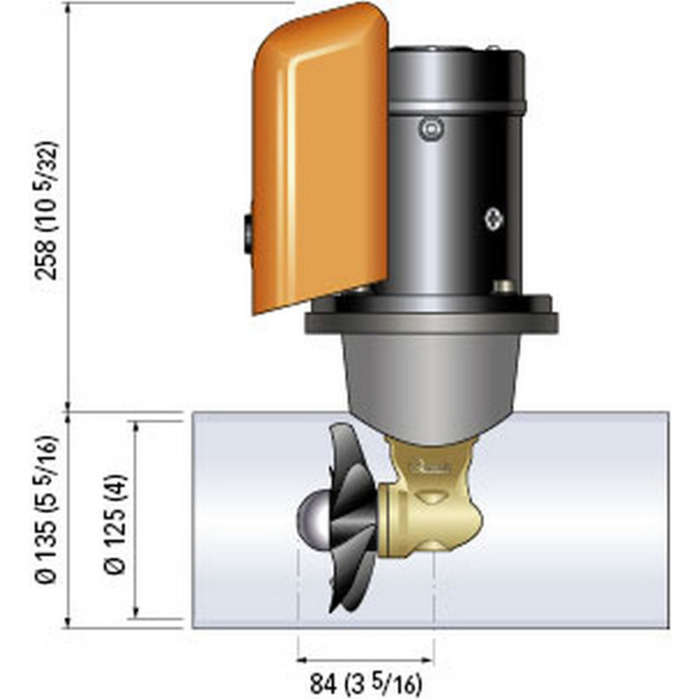 Quick Bow Thruster BTQ 12530 30KGF  12V  D125  15kW FGBT12530120T00