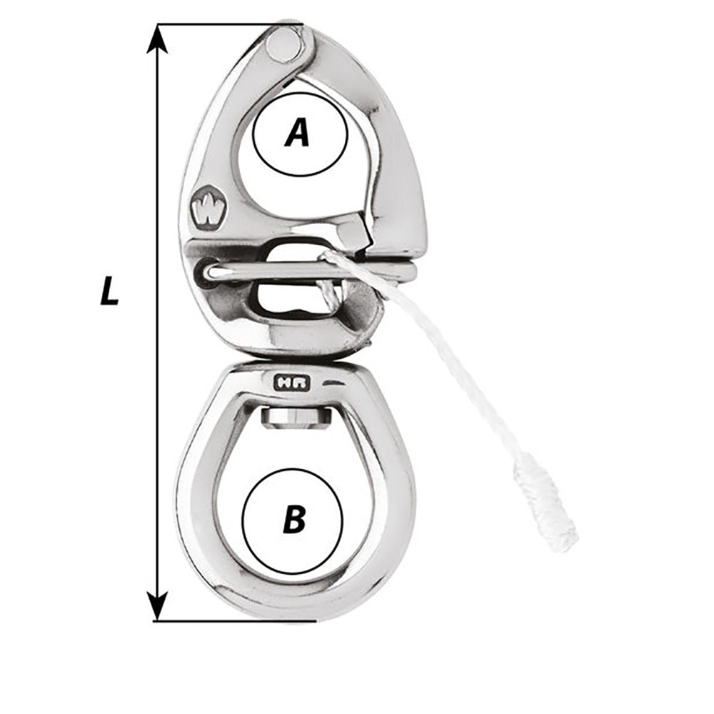 Wichard HR Quick Release Snap Shackle wLarge Bail  Length 434 2776W