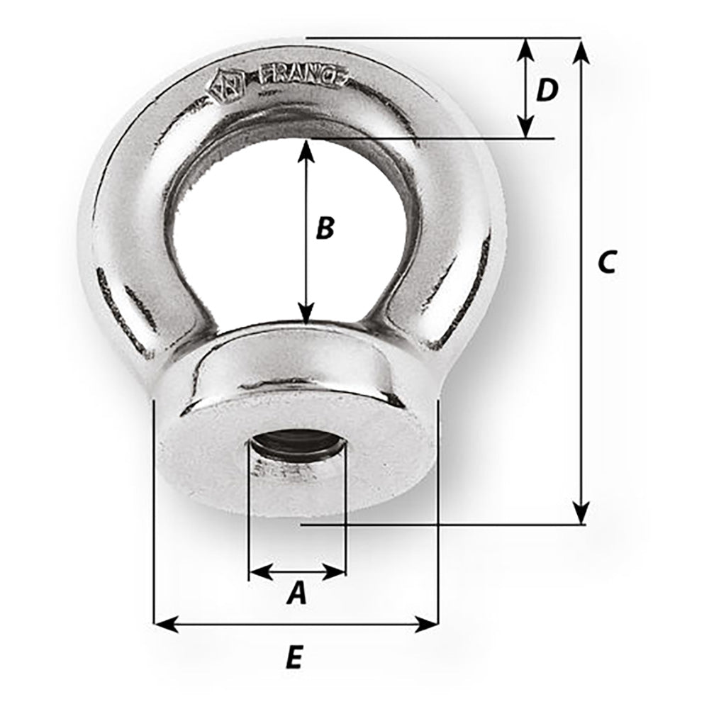 Wichard 516 Eye Nut  2132 Diameter 6341W